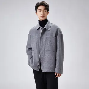 पुरुषों के लिए OEM कस्टम उच्च गुणवत्ता वाले पुरुषों के कपड़े आउटडोर ऊनी जैकेट