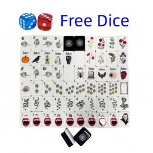 Jeu de Mahjong Américain Classique, Coffret Cadeau pour les Fêtes, Tuiles de Mahjong pour Halloween - Product Image 2