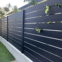 Panneaux de clôture de jardin résidentielle en aluminium thermolaqué, robustes, écologiques, de 1,8 m de long, pour l'intimité extérieure