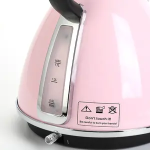 China suppliers boil dry protection pink kettle blue switch on/off electric water kettle