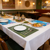 Napperons en papier imprimés sur mesure, jetables, format A3, pour hôtels, restaurants, plateaux, et menus de table.