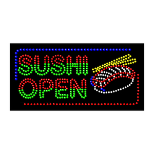 Enseigne LED ouverte pour SUSHI, 12*24 pouces, haute luminosité, enseigne LED pour magasin de <span class=keywords><strong>cuisine</strong></span> japonaise, enseigne LED d'intérieur - Product Image 2