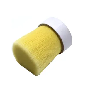 Nylon cor amarela física filamento escova cônica para pincel