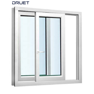 Fenêtres coulissantes modernes <span class=keywords><strong>DRUET</strong></span> en alliage d'aluminium avec verre trempé pour balcon - Conception coulissante - Product Image 2