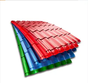 Ucuz fiyat 3m x 1m x 0.4mm renk kaplı galvanizli oluklu sac boyalı oluklu sac inşaat için