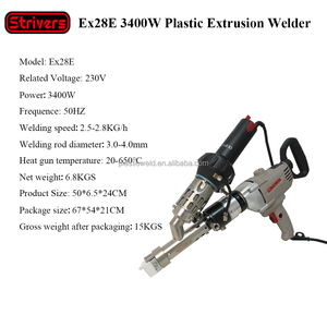 Ex28E 220V 3400W Soudeuse extrudeuse <span class=keywords><strong>électrique</strong></span> portable, machine de soudage par extrusion de plastique, <span class=keywords><strong>pistolet</strong></span> à air chaud - Product Image 2