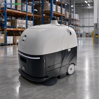Robot Pembersih Lantai Komersial Navigasi LiDAR 3D Otonom untuk Pabrik Industri Gudang 220V 400kg