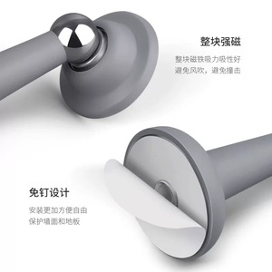 Tope de Puerta de Silicona para Montar en la Pared, Oculto, Anticolisión, Fácil Instalación, Diseño Minimalista - Product Image 1