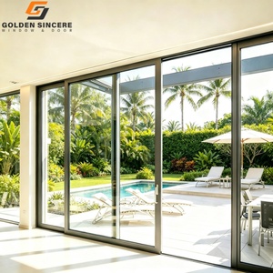 Puerta Corredera de Aluminio y Vidrio de Perfil Delgado de Diseño Moderno GS, Puerta Corredera Grande para Patio, Ahorro de Energía, para Interiores y Exteriores - Product Image 5