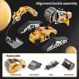 EPT Logo personnalisé 4 en 1 Camion en métal moulé sous pression Machines <span class=keywords><strong>de</strong></span> construction Véhicules <span class=keywords><strong>de</strong></span> <span class=keywords><strong>chantier</strong></span> Voiture Ensemble <span class=keywords><strong>de</strong></span> jouets à friction pour enfants - Product Image 2