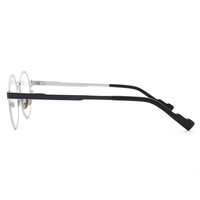 Monturas de Gafas Redondas de Titanio a la Moda, Monturas Ópticas de Estilo Japonés, Gafas de Miopía Vintage Súper Ligeras