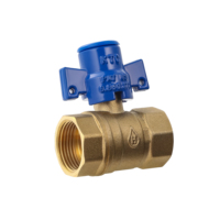 Compteur d'eau potable de 1/2 à 2 pouces SABER CW617 avec vanne en laiton à verrouillage