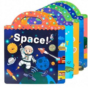 Cadeaux d'anniversaire pour enfants Animaux marins Dinosaures Espace Livres d'autocollants réutilisables pour les tout-petits de 2 à 4 ans - Product Image 6