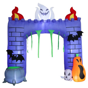 Vente chaude LED Glowing Arch Gonflable Ghost Pumpkin pour Halloween Noël Extérieur Intérieur pour Décorations De Fête À La Maison - Product Image 4
