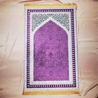 Tapis de prière musulman de style turc, Janamaz islamique, tapis de culte luxueux en polyester lavable pour la maison
