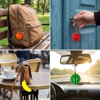 2026 Beste Aanbieding CRESTLINE Rode Appel PU Schuim Knuffel Sleutelhanger Aangepaste Logo Draagbare Stressbal voor Educatieve Promotionele Cadeaus