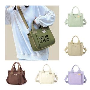 Sac fourre-tout et bandoulière en toile pour femme, directement de l'usine, portable, résistant à l'eau, logo personnalisable, toutes saisons, prêt pour la plage - Product Image 1