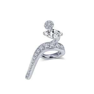 Pendientes de Diamantes con Baño de Oro Blanco S925 MSE-874 de Messi Jewelry para Mujer - Product Image 1