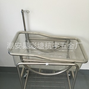 Cuna de Acero Inoxidable para Bebés Guangdong Hangyu, 820x500x850mm, para Uso Junto a la Cama en Salas de Partos de Hospitales - Product Image 3