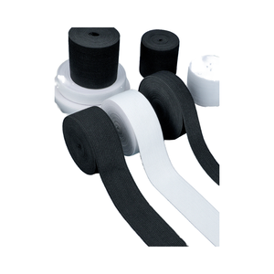 Độ đàn hồi cao ban nhạc đàn hồi quần cho trẻ em màu đen trắng thoáng khí đồng bằng rộng phẳng mỏng dây thắt lưng mỏng đàn hồi cao su ban nhạc - Product Image 2