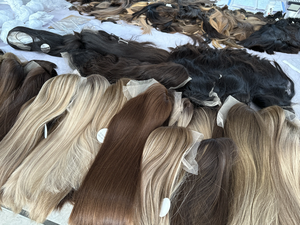 Precio de fábrica Pelucas judías rubias kosher de cabello humano Remy virgen ruso con encaje superior y base de piel - Product Image 2