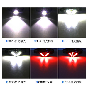 Lampe frontale LED XPG COB, 1000mAh, rechargeable, lumière rouge, lampe frontale portable pour l'extérieur - Product Image 3