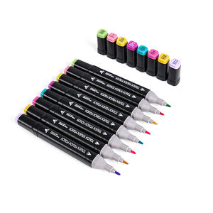 Pennarelli per pennarelli Set pennarelli per forniture artistiche a colori a doppia punta Set da disegno pennarelli per pittura per schizzi pennarelli per fumetti con borsa per il trasporto - Product Image 6