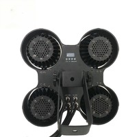 Luces de Escenario Impermeables de 4 Ojos, 4x100W, Luz de Audiencia, Blanco Frío + Blanco Cálido, Luz Cegadora LED COB para DJ, Discoteca, Boda, Iglesia