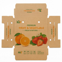 Boîte à fruits et légumes XJY Premium, boîte d'emballage pour oranges et fraises, carton durable pour produits frais
