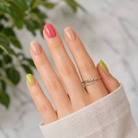 Nouvelle Arrivée 2026 – Ongles Press-On Élégants, Faux Ongles Longs en Acrylique Amande Bleu Clair à French Manucure, Réutilisables pour Nail Art