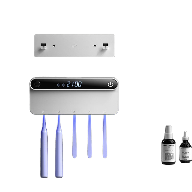 Infrared Intelligence UV Toothbrush Sterilizer Multifunctional ABS Plastic Wall-Mounted for Home Use