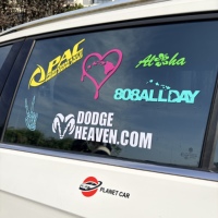 Autocollants de transfert de pare-brise en vinyle pour fenêtre de voiture et décalcomanies de luxe et d'affaires découpées aux UV