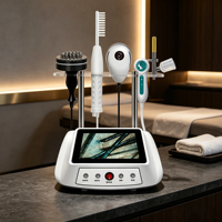 Appareil de repousse des cheveux haute fréquence, nettoyage du cuir chevelu, analyse capillaire, machine de spa pour le cuir chevelu, massage du cuir chevelu, détection des follicules pileux