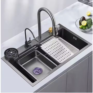 Lavello da Cucina Moderno di Lusso Multifunzionale in Acciaio Inox 304 Fatto a Mano <span class=keywords><strong>con</strong></span> <span class=keywords><strong>Rubinetto</strong></span> - Product Image 6