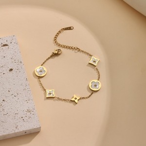 Kadınlar için kişiselleştirilmiş 18K altın paslanmaz çelik bilezik yüksek moda zarif paslanmaz çelik Charm dayanıklı Trendy - Product Image 4