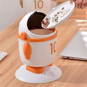 Flip <strong>Garbage</strong> <strong>Can</strong> <strong>Home</strong> <strong>Garbage</strong> Bin Household Trash <strong>Can</strong> Trash Bucket Orange Astronaut Trash Bins - Product Image 4