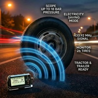 14 roues camion/remorque TPMS capteurs externes et répéteur capteur de pression numérique changer automatiquement les informations de remorque