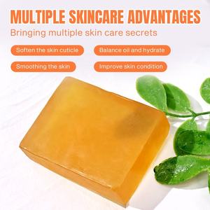 <span class=keywords><strong>Savon</strong></span> artisanal naturel au kaki pour le contrôle des odeurs corporelles, barre nettoyante déodorante à l'ambre pour le visage et le corps, marque privée OEM - Product Image 4