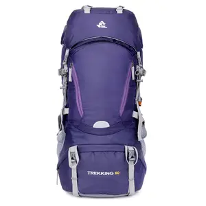 Zaino da esterno 60L di alta qualità per campeggio con zaino da trekking impermeabile antipioggia