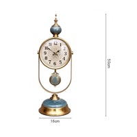 Horloge de table vintage européenne de luxe horloge à pendule mécanique en bronze antique pour décor de cheminée de bureau à domicile