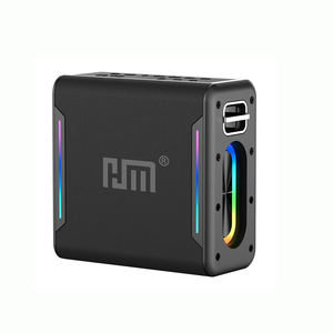 新しいポータブルワイヤレスBluetoothカラオケスピーカー、マイク付きステレオスーパーバスウーファーアクティブBTサブウーファーRGBライトパーティースピーカー - Product Image 4