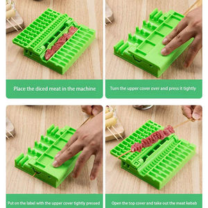 Máquina de <span class=keywords><strong>pinchos</strong></span> de carne para barbacoa, dispositivo multifunción de cadena de carne, caja de <span class=keywords><strong>pinchos</strong></span> de carne portátil y rápido - Product Image 5