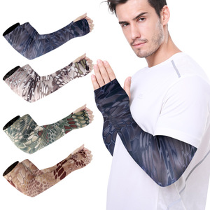 Cycling Arm Sleeves Python Print UV Protection Outdoor Men's Ice Silk Long Sleeve Cover - Product Image 1