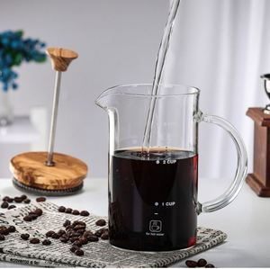 High Quality 400ml 800ml Borosilicate Glass French Press <b>Coffee</b> Maker with Stainless Steel <b>Filter</b> Mesh for Green Tea Milk Making - Product Image 6