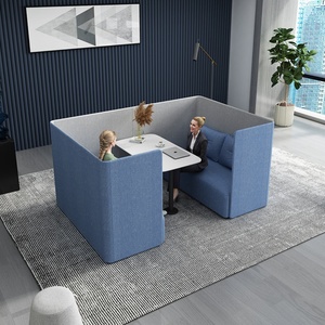 Modern Sectional <b>Office</b> Reception <b>Sofa</b> Set Fabric High-Density Sponge Steel Frame Commercial Lounge Furniture for Waiting Areas - Product Image 2