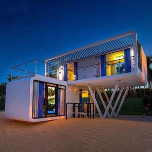 บ้านสำเร็จรูปสมัยใหม่ บ้านเคลื่อนที่ขนาด 20 ฟุต 40 ฟุต ร้านกาแฟ บาร์ โรงแรม สำนักงาน บ้านคอนเทนเนอร์ บ้านแคปซูล - Product Image 2