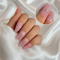 Fabricant de faux ongles à presser personnalisés sous marque privée, couleur nude blush, vente en gros de faux ongles de luxe en vrac, usine de faux ongles en gros