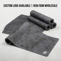 Alas Meja Minimalis Semen Abu-abu XXL Anti Air untuk Gaming Mouse Pad dengan Jahitan Tepi OEM Logo Kustom Produsen Grosir