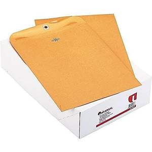 Universal 44907 Brown Kraft Clasp Envelope 10x13 32lb Paper Material for Invitations <b>Box</b> of 100 - Product Image 3