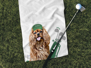 Serviettes de golf personnalisées de luxe pour animaux de compagnie, avec nom personnalisé, pour chien ou chat - Product Image 3
